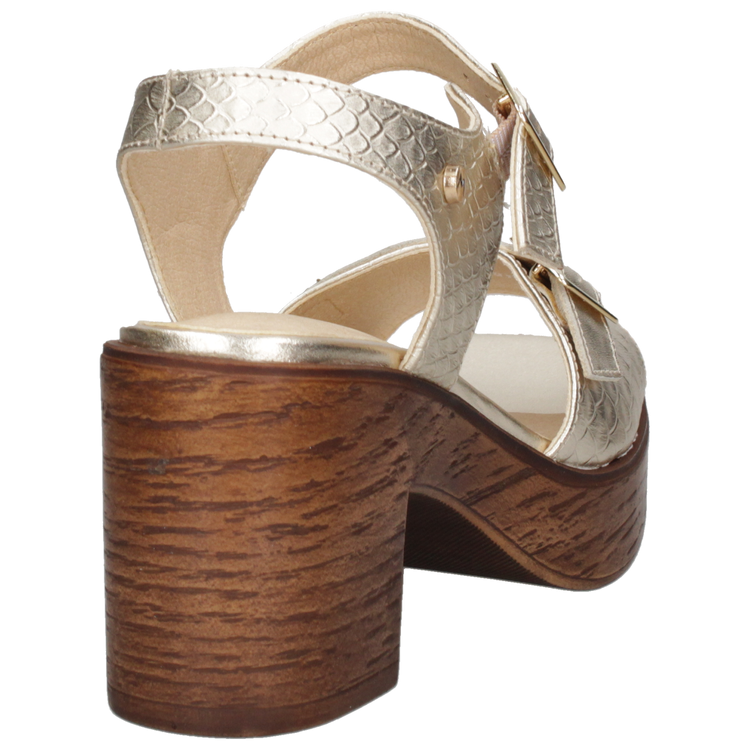 SANDALIA CASUAL MUJER MINGO CUERO DORADO K463 - 3