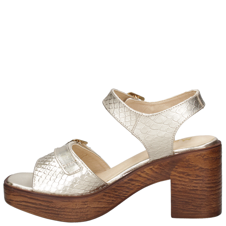SANDALIA CASUAL MUJER MINGO CUERO DORADO K463 - 4