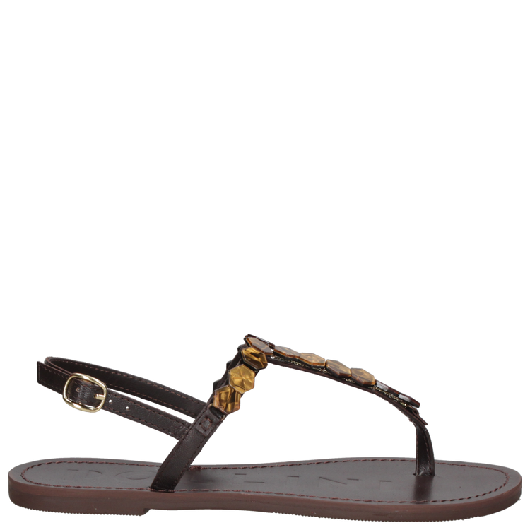 SANDALIA CASUAL MUJER POLLINI - K304 | MARRON - 2