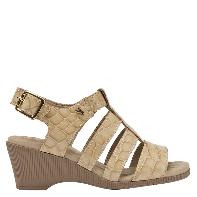 SANDALIA CASUAL MUJER 16 HRS CUERO BEIGE K040 - 2