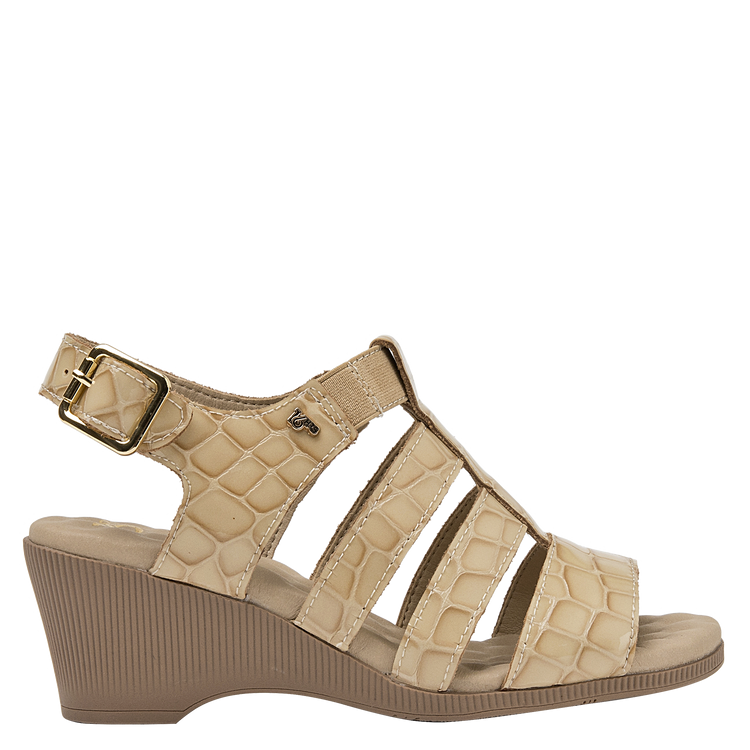 SANDALIA CASUAL MUJER 16 HRS CUERO BEIGE K040 - 2
