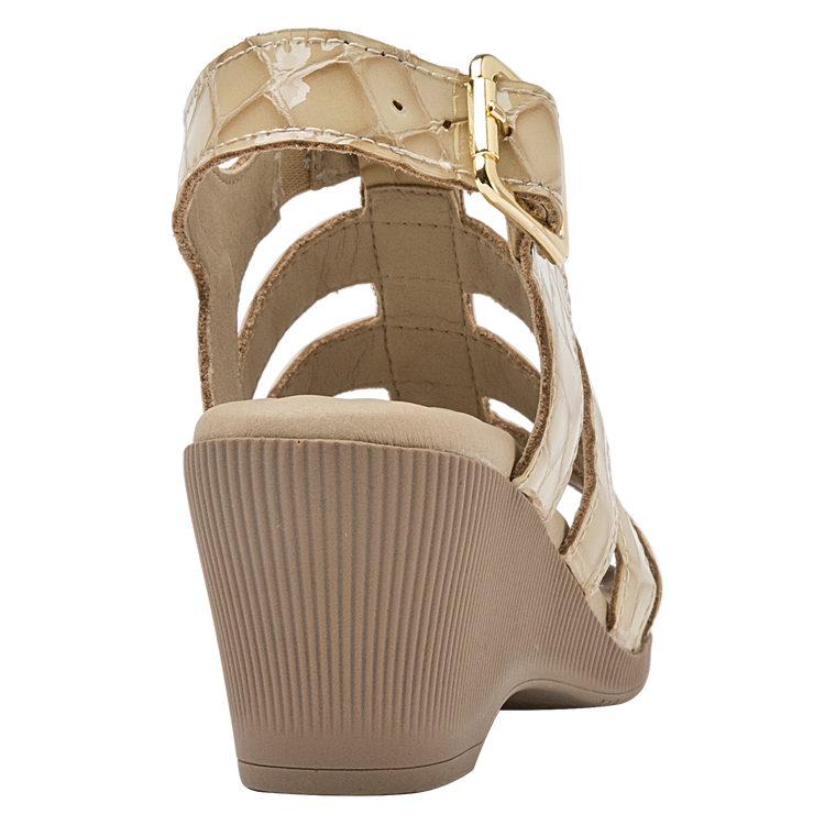 SANDALIA CASUAL MUJER 16 HRS CUERO BEIGE K040 - 3