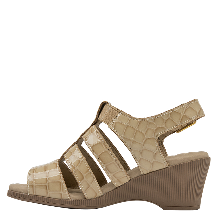 SANDALIA CASUAL MUJER 16 HRS CUERO BEIGE K040 - 4