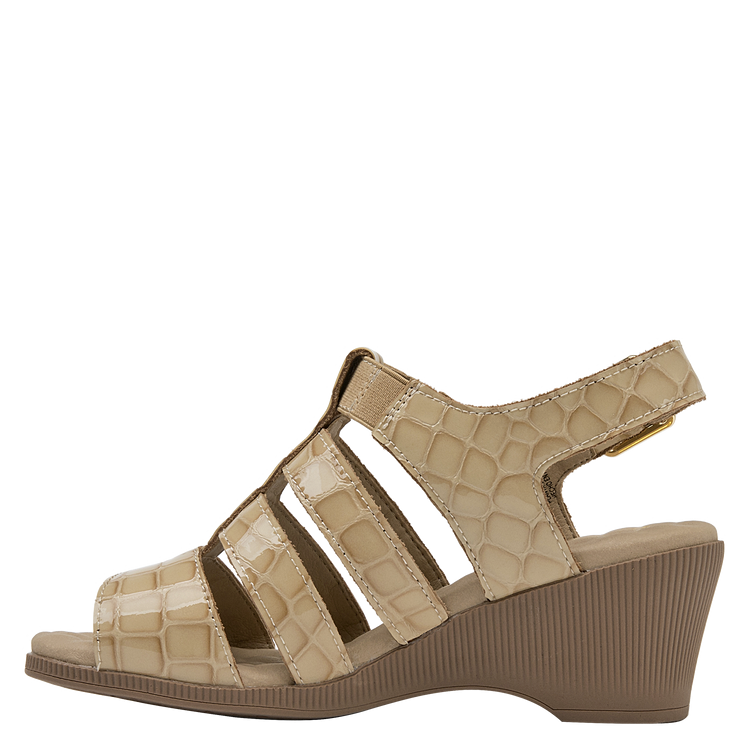 SANDALIA CASUAL MUJER 16 HRS CUERO BEIGE K040 - 4