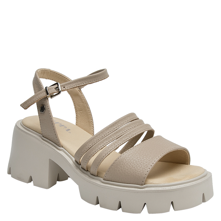 SANDALIA CASUAL MUJER ZAPPA CUERO PLATEADO K370 - 1