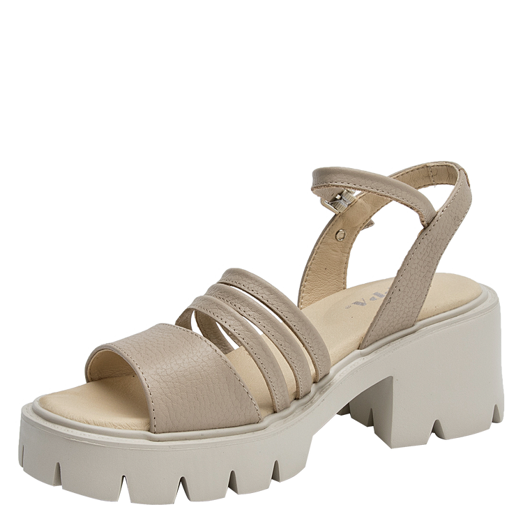 SANDALIA CASUAL MUJER ZAPPA CUERO PLATEADO K370 - 5