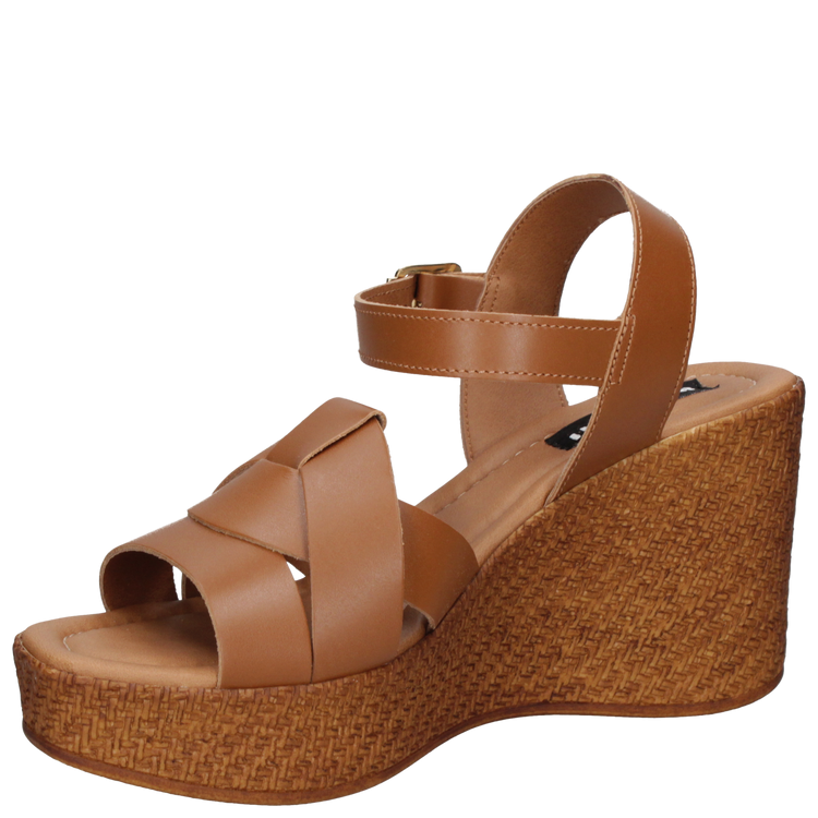 SANDALIA CASUAL MUJER POLLINI CUERO MARRÓN K311 - 5