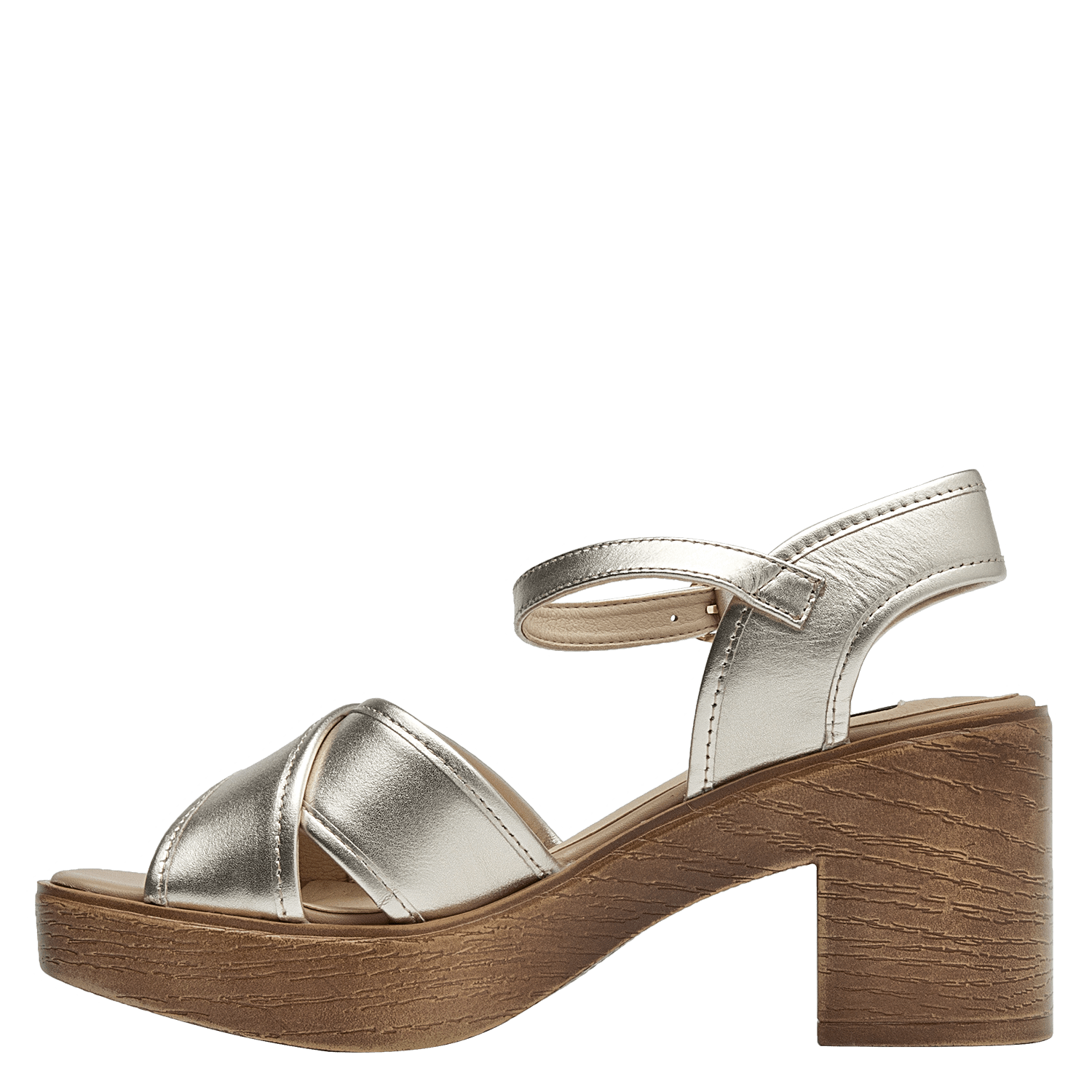 SANDALIA CASUAL MUJER POLLINI - K215 | DORADO - 4