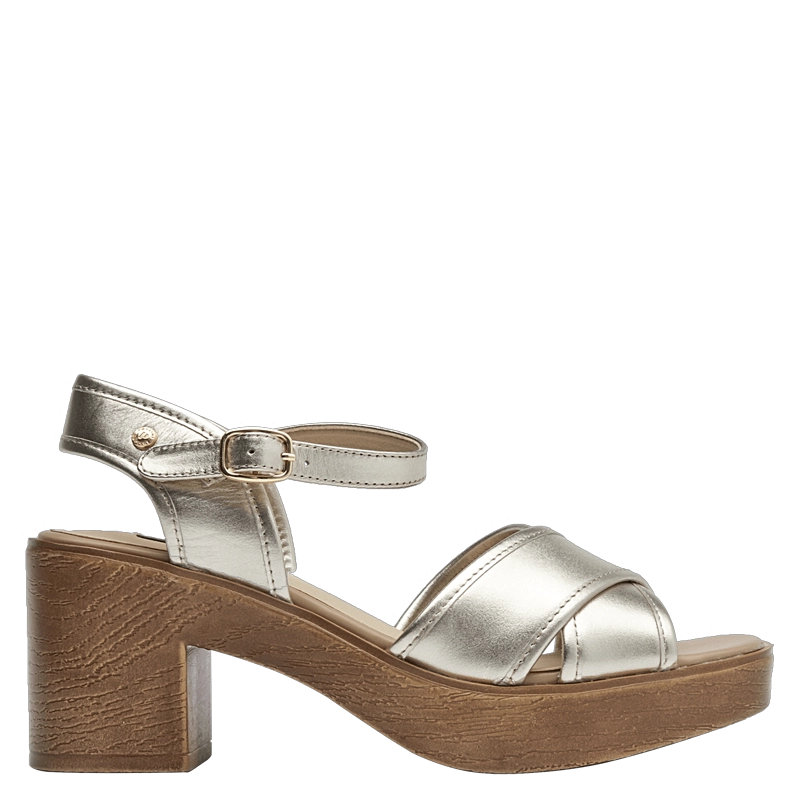 SANDALIA CASUAL MUJER POLLINI - K215 | DORADO - 7