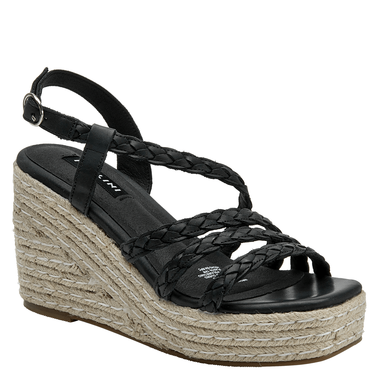 SANDALIA CASUAL MUJER POLLINI CUERO NEGRO K230 - 1