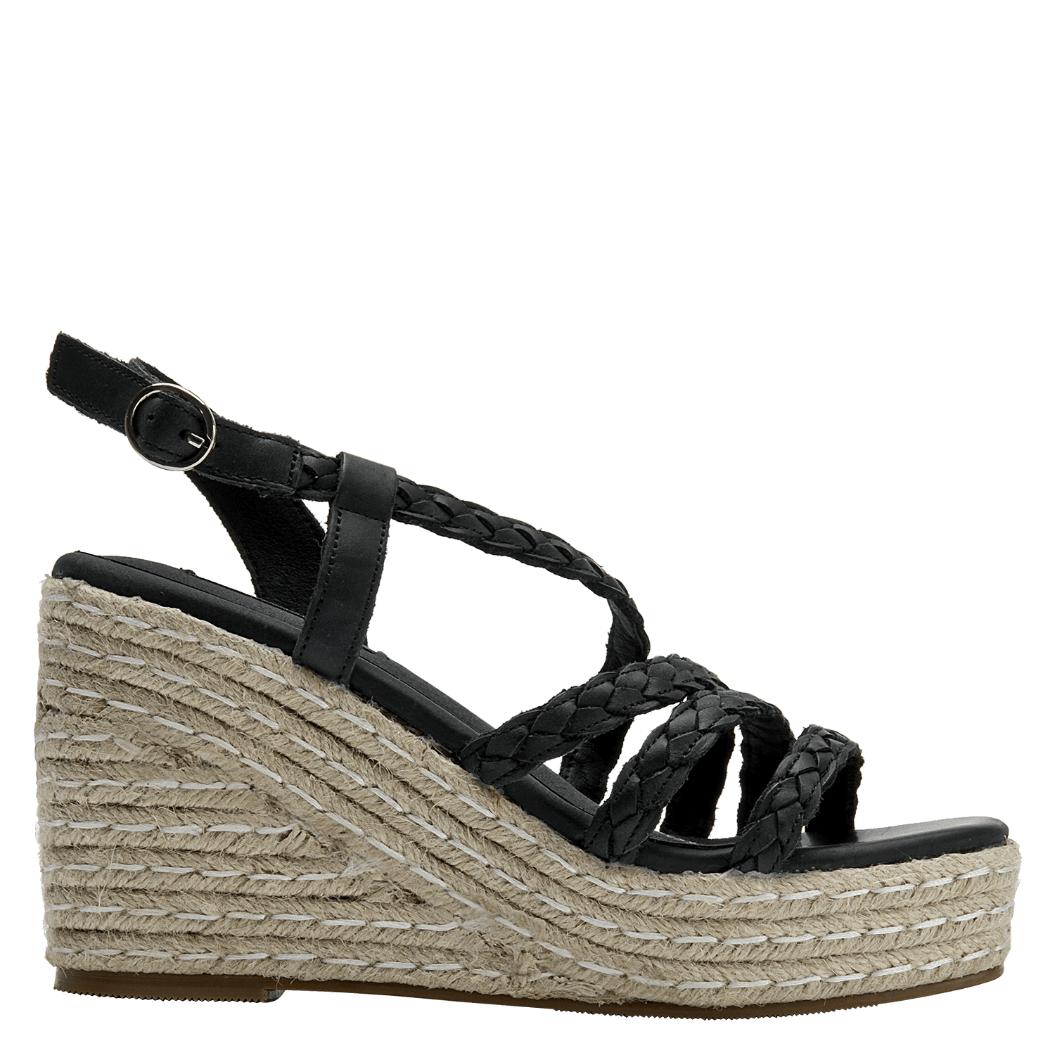 SANDALIA CASUAL MUJER POLLINI CUERO NEGRO K230 - 2