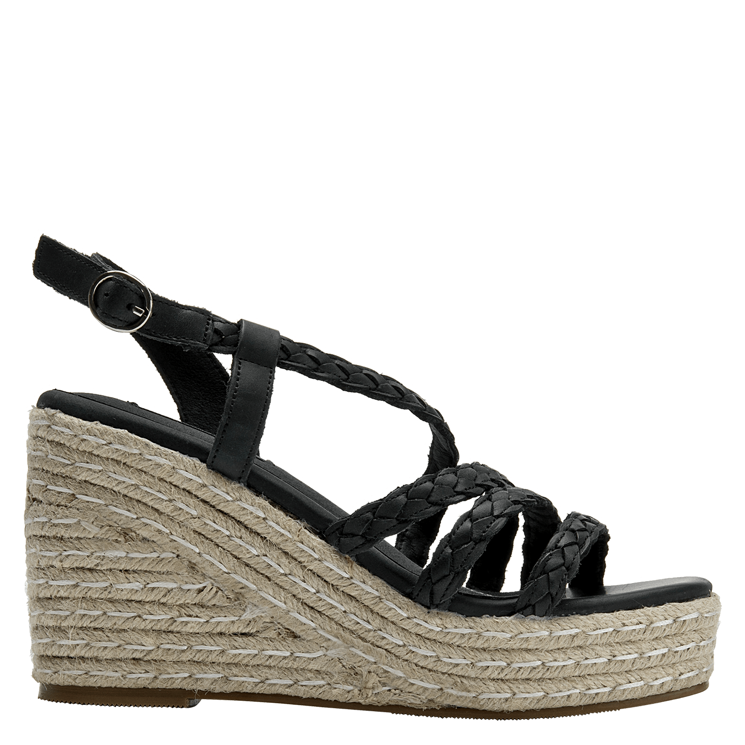 SANDALIA CASUAL MUJER POLLINI CUERO NEGRO K230 - 2