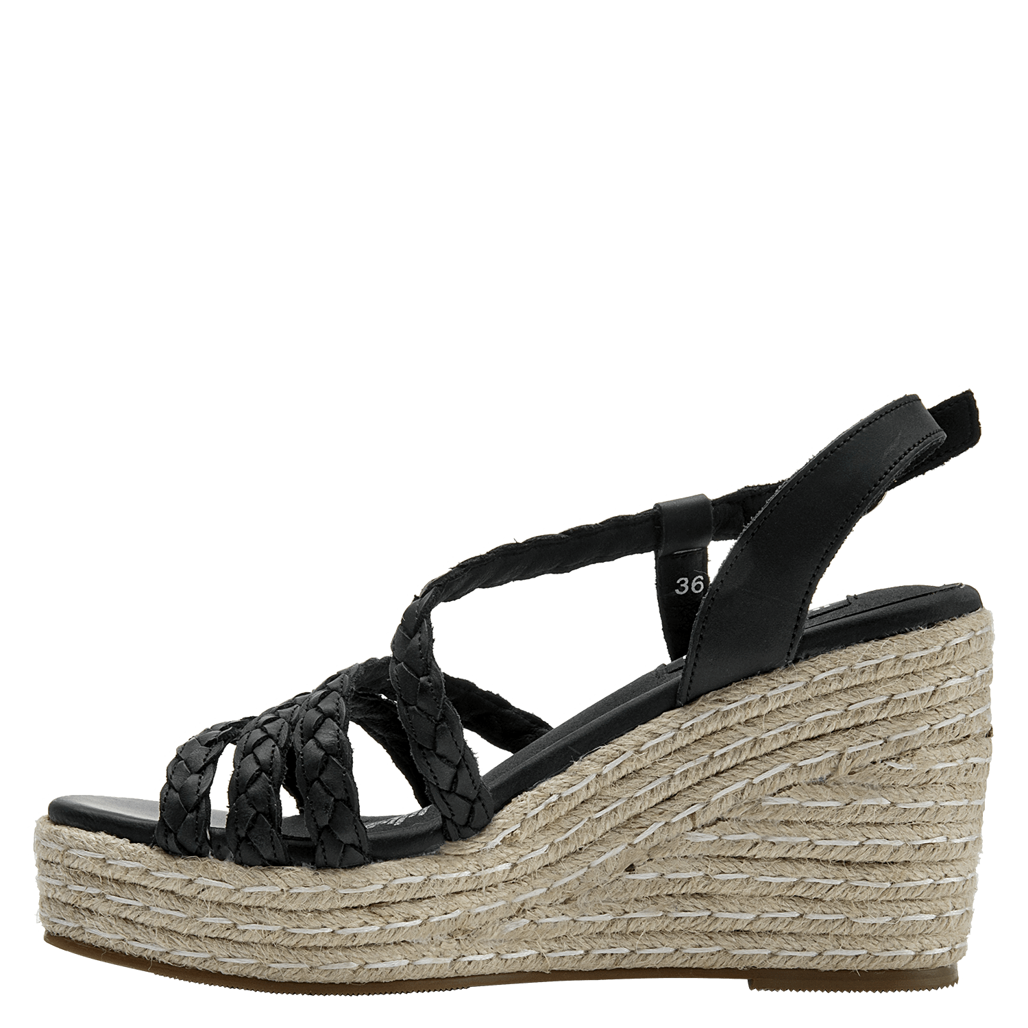 SANDALIA CASUAL MUJER POLLINI CUERO NEGRO K230 - 4