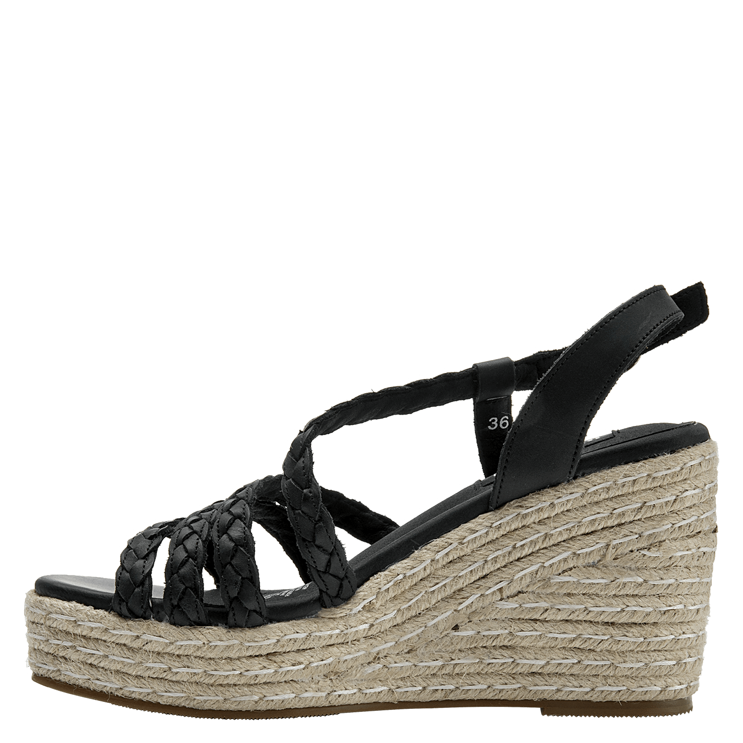 SANDALIA CASUAL MUJER POLLINI CUERO NEGRO K230 - 4