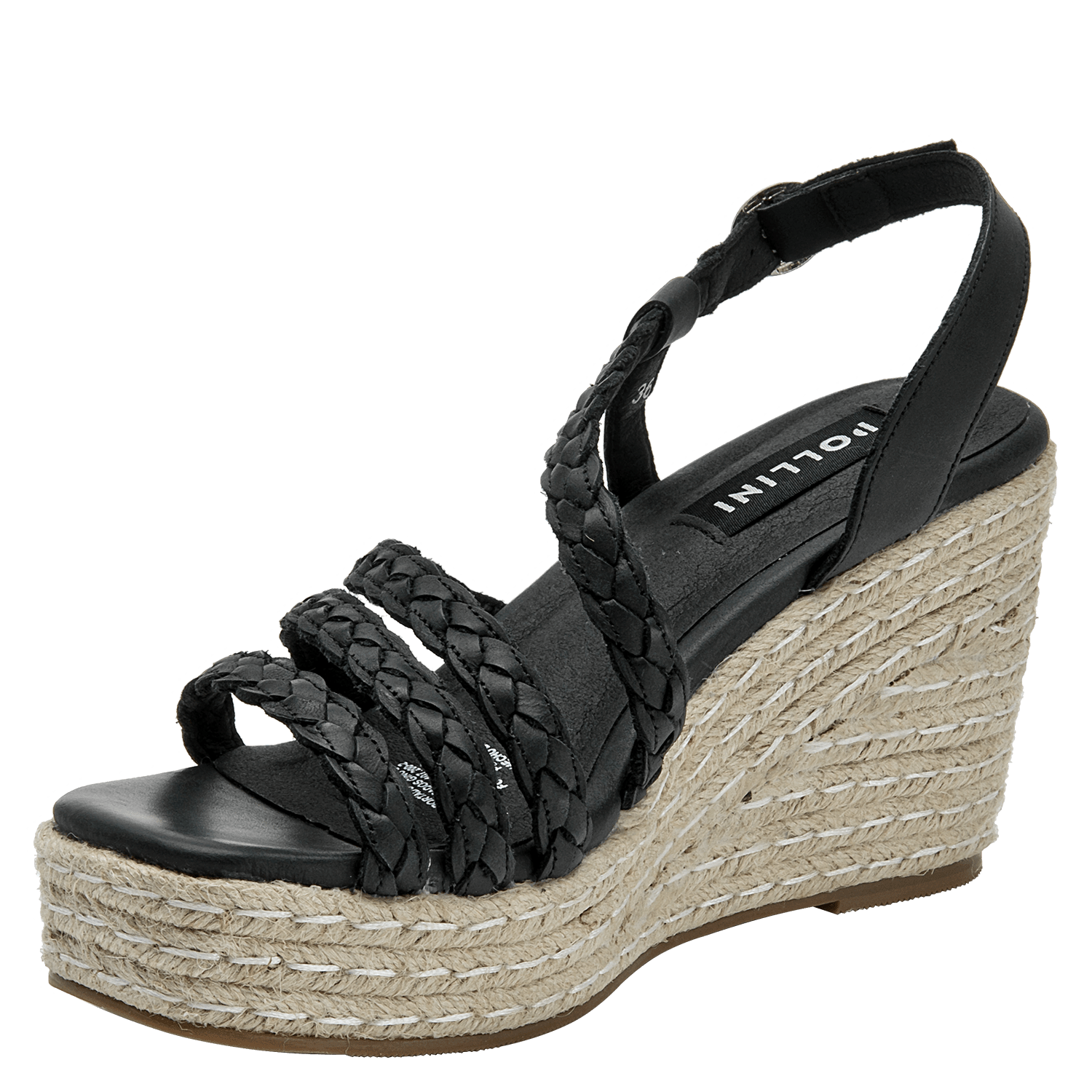 SANDALIA CASUAL MUJER POLLINI CUERO NEGRO K230 - 5