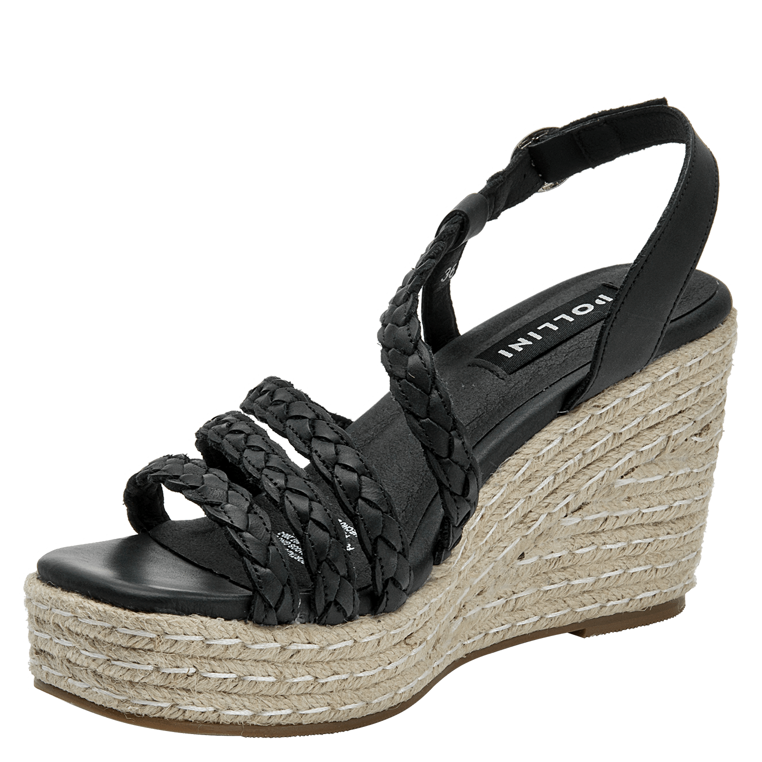 SANDALIA CASUAL MUJER POLLINI CUERO NEGRO K230 - 5