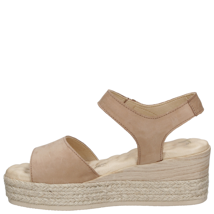 SANDALIA CASUAL MUJER 16 HRS CUERO NEGRO K067 - 9