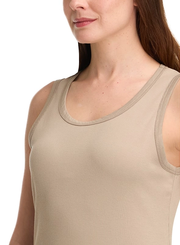POLERA MUJER SIN MANGAS ALGODON CASUAL PANAMA JACK - K841 | BEIGE - 6