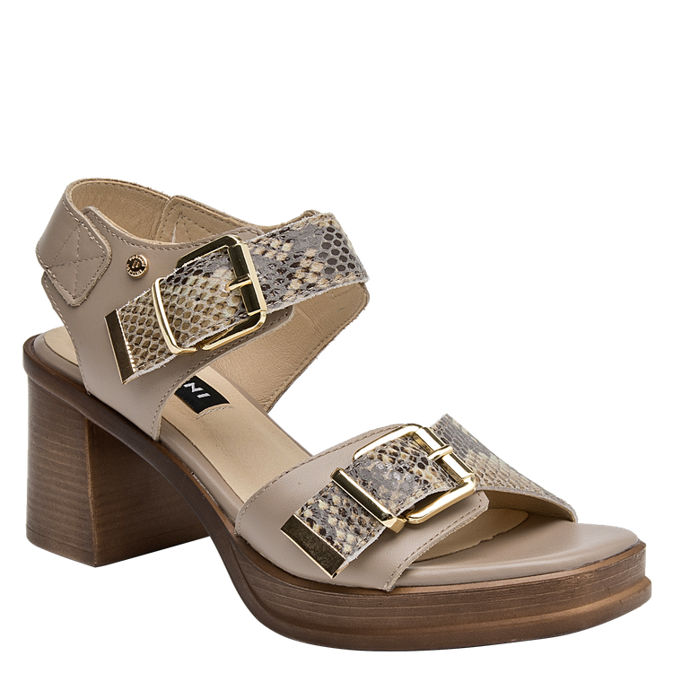 SANDALIA CASUAL MUJER POLLINI CUERO NEGRO K222 - 6