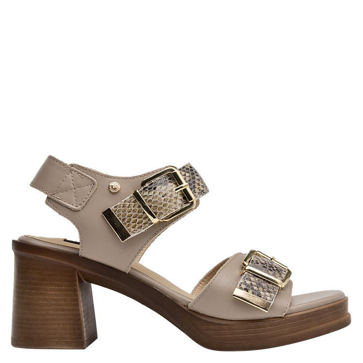 SANDALIA CASUAL MUJER POLLINI CUERO NEGRO K222 - 7