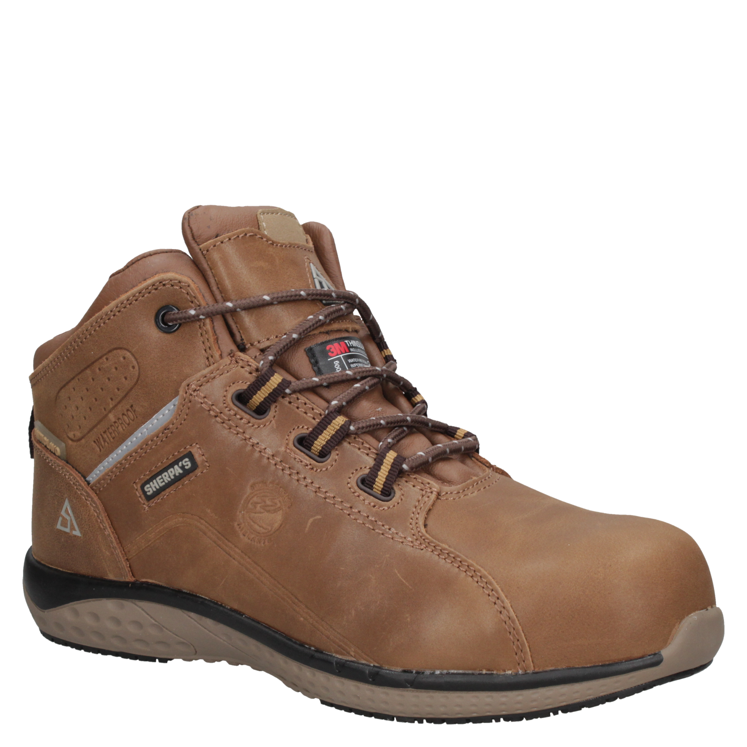 ZAPATO SEGURIDAD SHERPA'S HOMBRE WATERPROOF A953 MARRÓN CLARO - 1