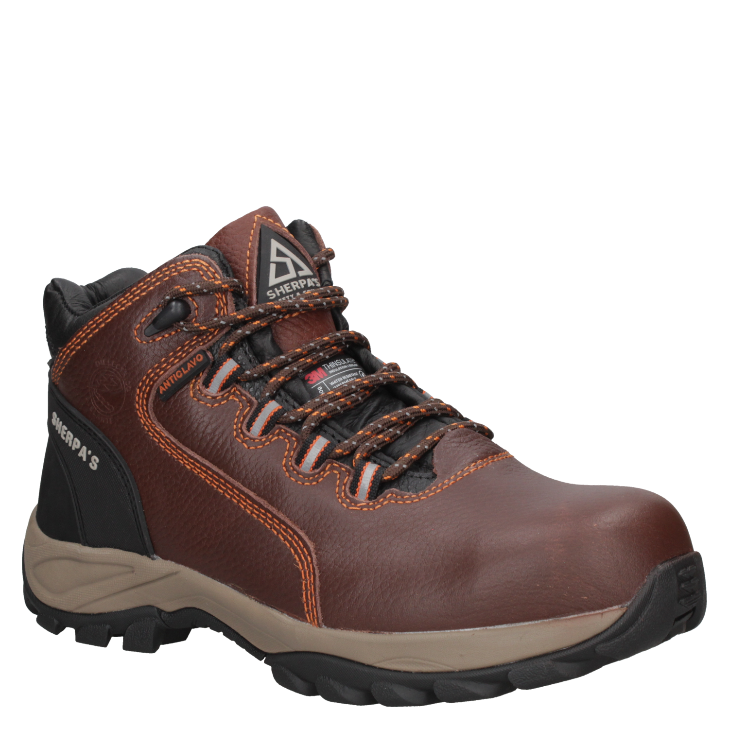 ZAPATO SEGURIDAD SHERPA'S HOMBRE A916 MARRÓN OSCURO - 2