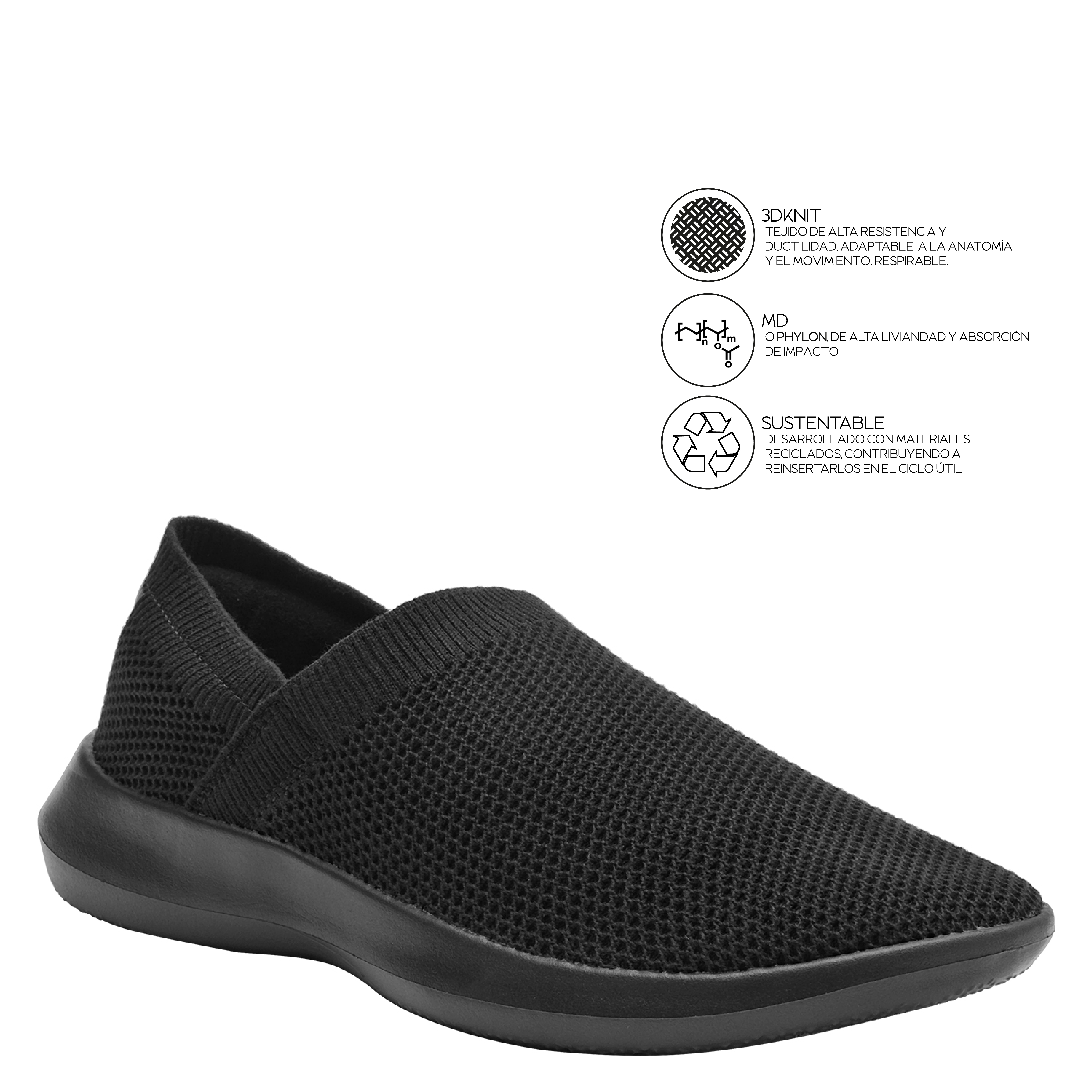 ZAPATILLA CASUAL HOMBRE 16 HRS - L193 | NEGRO - 6