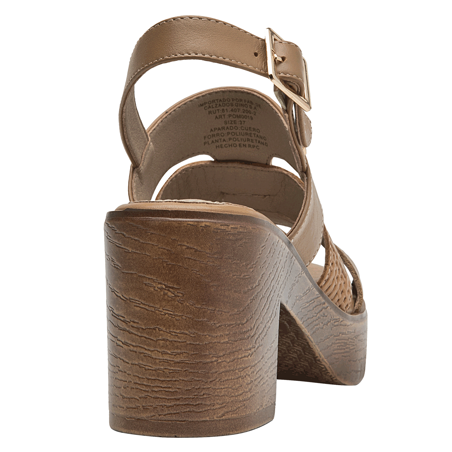 SANDALIA CASUAL MUJER POLLINI - POM0019 | MARRON CLARO - 3