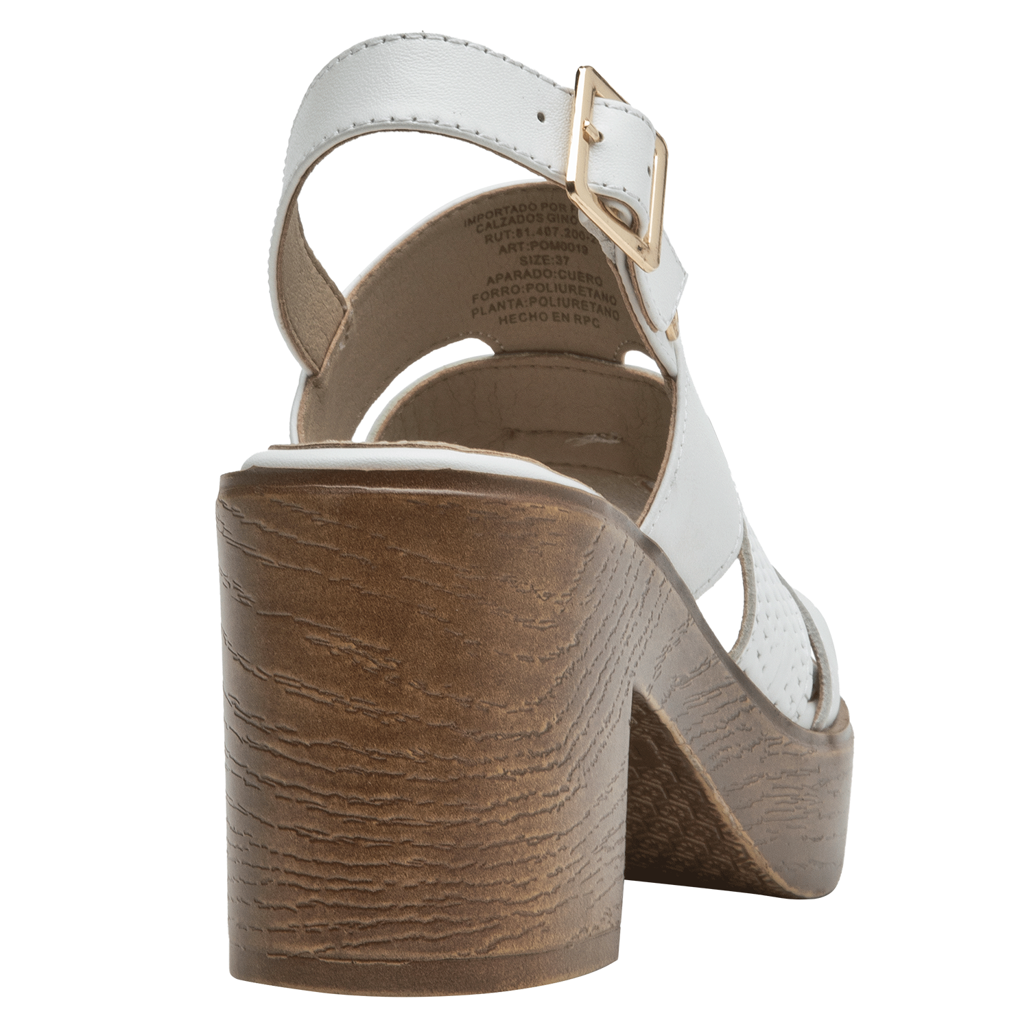 SANDALIA CASUAL MUJER POLLINI - POM0019 | BLANCO - 3