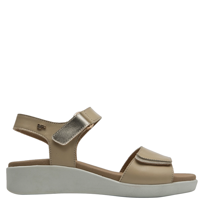 SANDALIA CASUAL MUJER 16 HRS - 16M0067 | BEIGE - 1