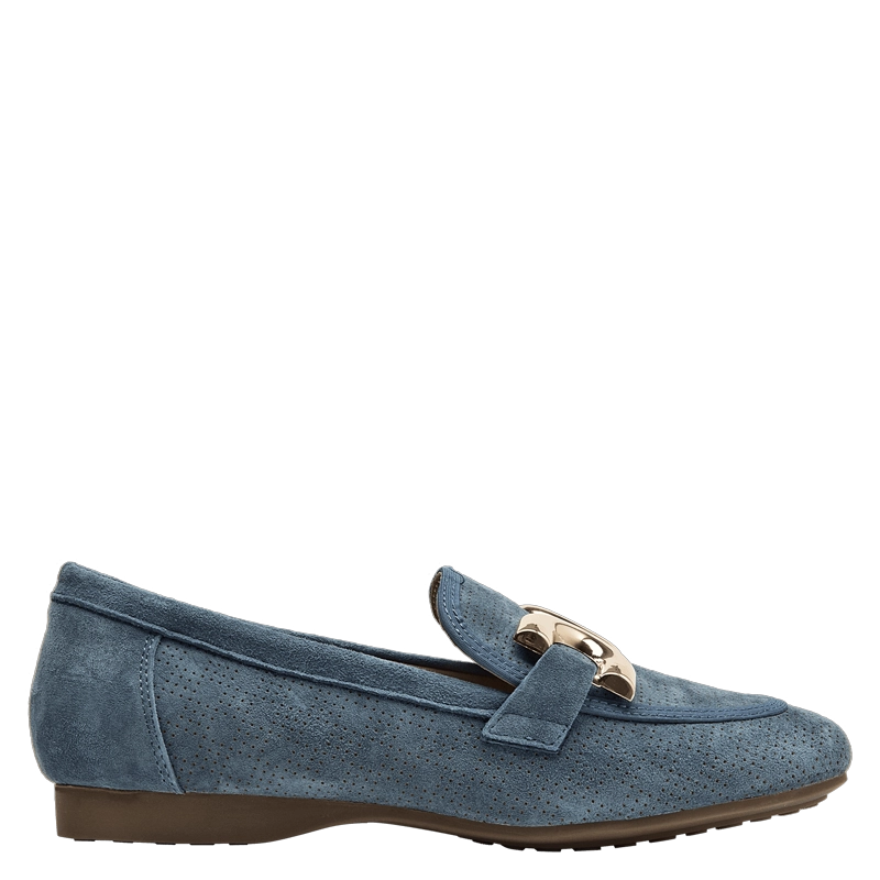 MOCASIN CASUAL MUJER POLLINI - POM0072 | CELESTE - 1