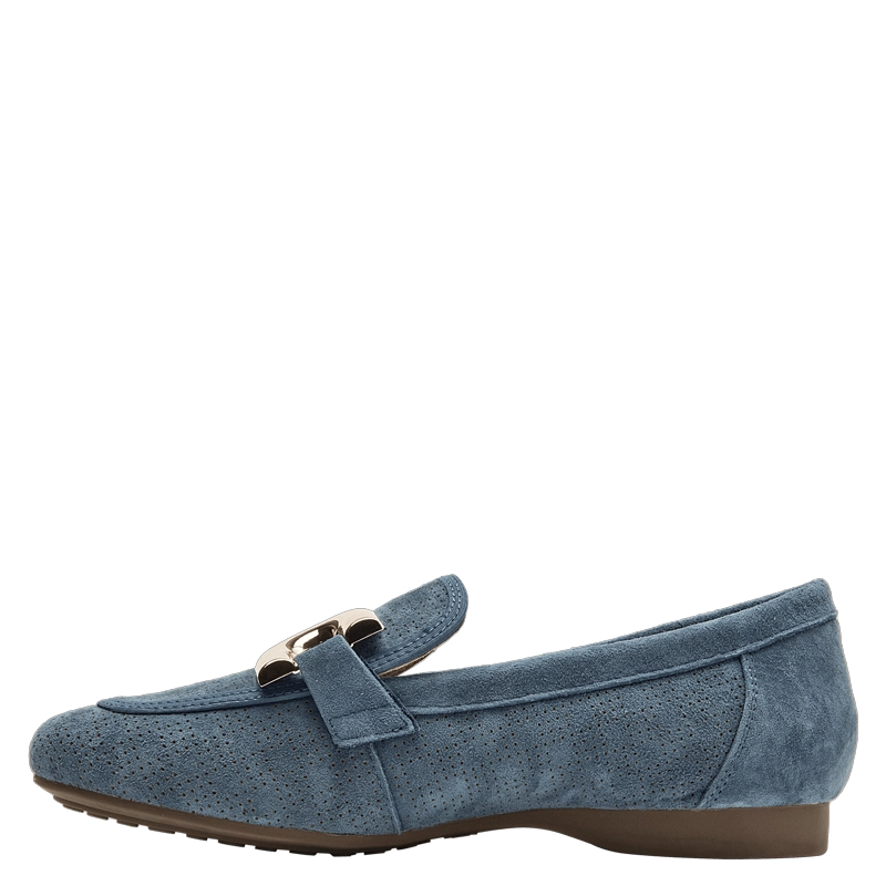 MOCASIN CASUAL MUJER POLLINI - POM0072 | CELESTE - 4