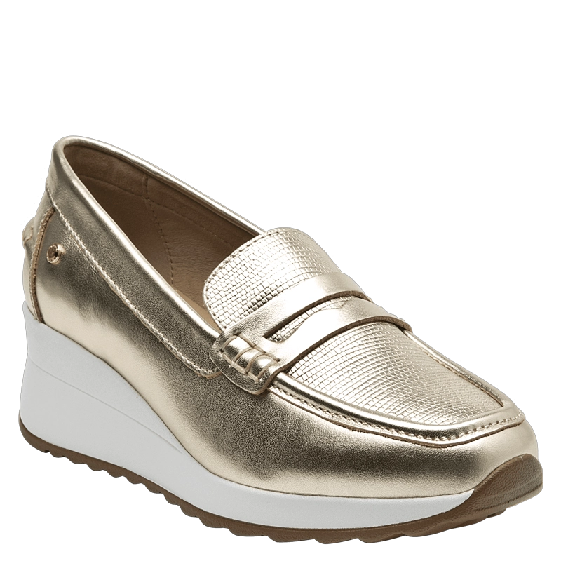 MOCASIN CASUAL MUJER POLLINI - POM0013 | DORADO - 2