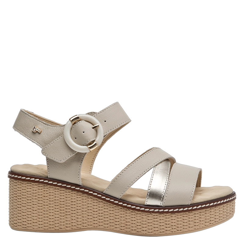 SANDALIA CASUAL MUJER 16 HRS - 16M0084 | BEIGE - 1