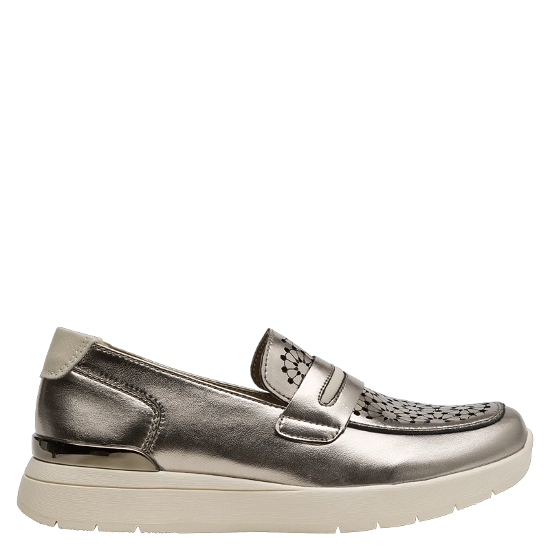 MOCASIN CASUAL MUJER 16 HRS - 16M0139 | PLATEADO - 1