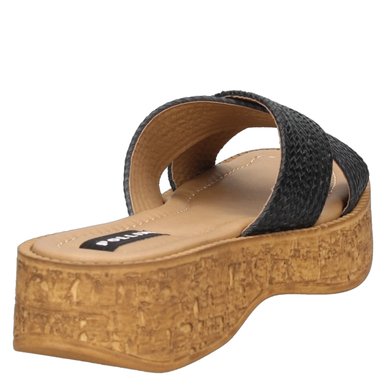 SANDALIA CASUAL MUJER POLLINI - I241 | NEGRO - 3