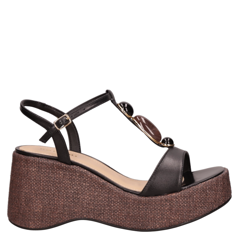 SANDALIA CASUAL MUJER POLLINI - POM0125 | NEGRO - 1