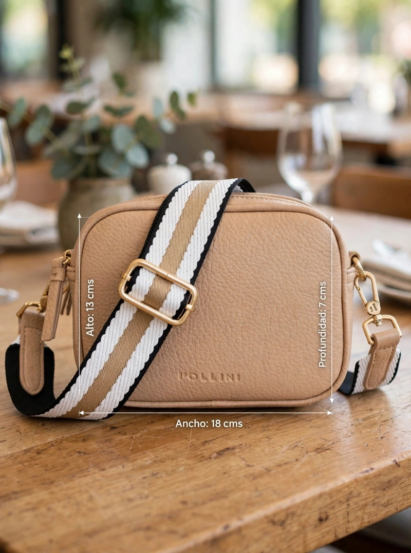 BANDOLERA CASUAL MUJER POLLINI - POM0095 | BEIGE - 2
