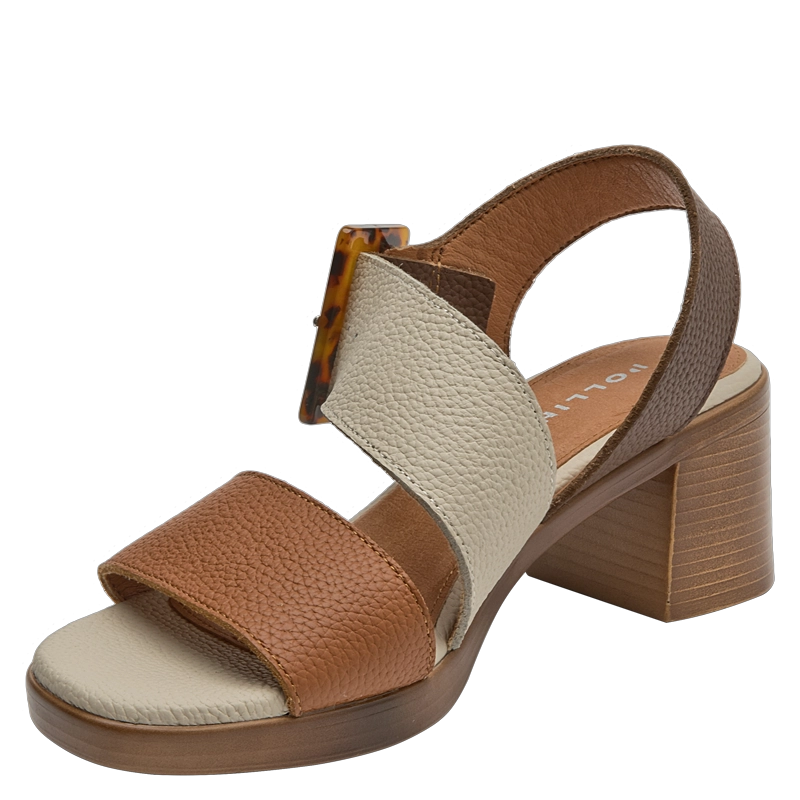 SANDALIA CASUAL MUJER POLLINI - POM0061 | MARRON CLARO - 5