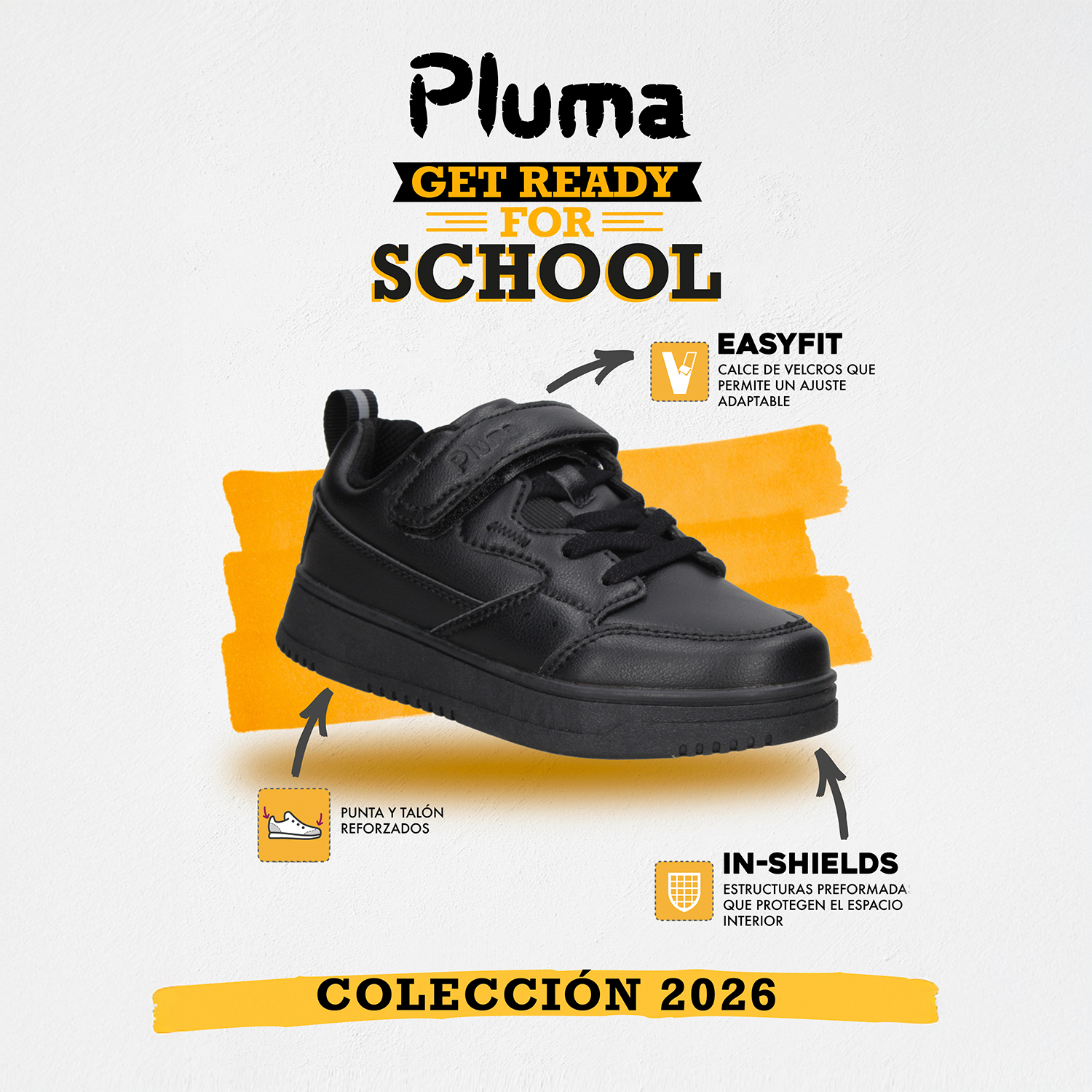 ZAPATILLA ESCOLAR NIÑO PLUMA - PLB006A - 3