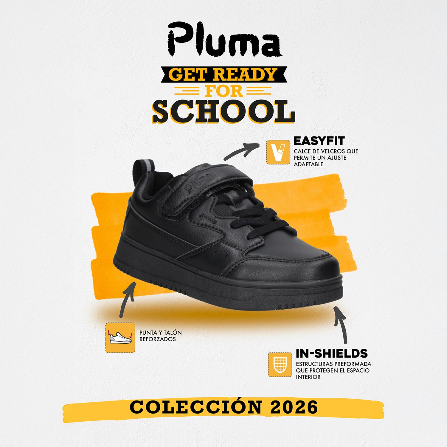 ZAPATILLA ESCOLAR NIÑO PLUMA - PLB006A - 3