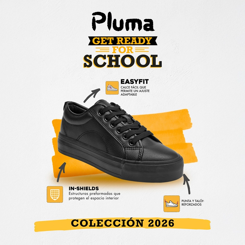 ZAPATILLA ESCOLAR NIÑA PLUMA - PLG013B - 3