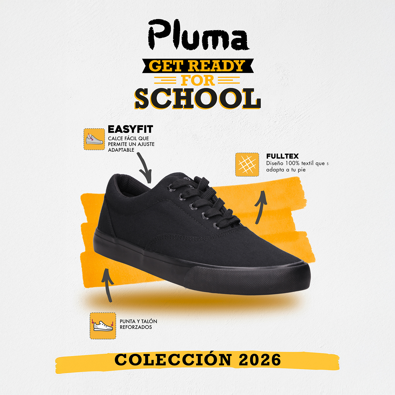 ZAPATILLA ESCOLAR HOMBRE PLUMA - PLB011B - 3