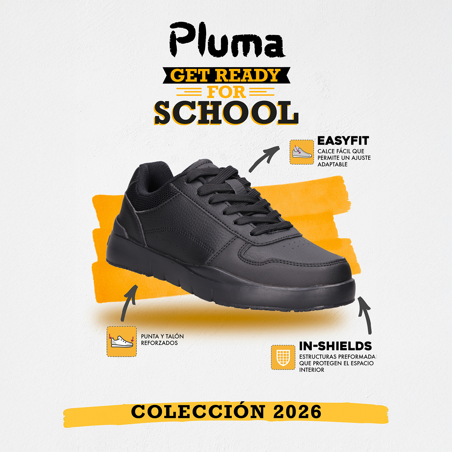 ZAPATILLA ESCOLAR HOMBRE PLUMA - PLB009B - 3