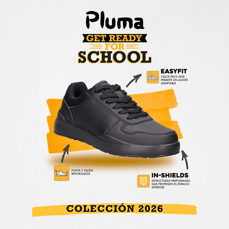 ZAPATILLA ESCOLAR HOMBRE PLUMA - PLB009B - 3
