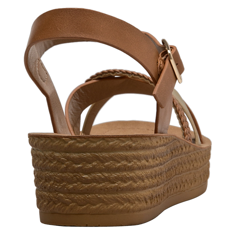 SANDALIA CASUAL MUJER BRUNO ROSSI - BRM0112 | MARRON CLARO - 3