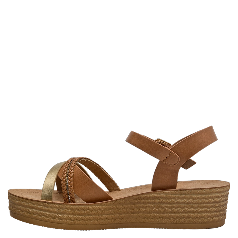 SANDALIA CASUAL MUJER BRUNO ROSSI - BRM0112 | MARRON CLARO - 4
