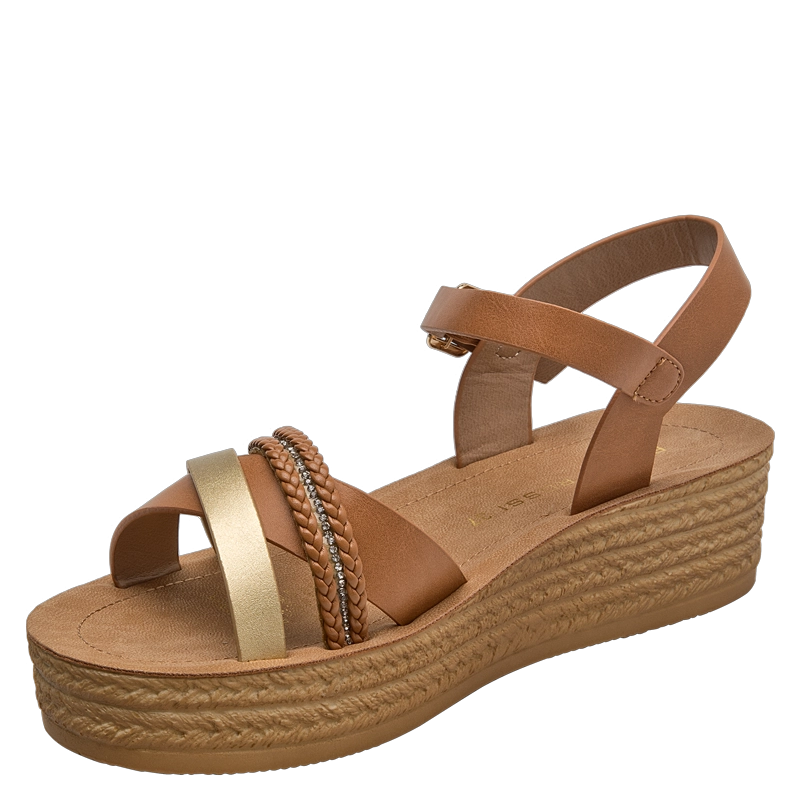 SANDALIA CASUAL MUJER BRUNO ROSSI - BRM0112 | MARRON CLARO - 5