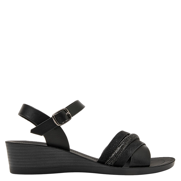 SANDALIA CASUAL MUJER BRUNO ROSSI - K707 | NEGRO - 1