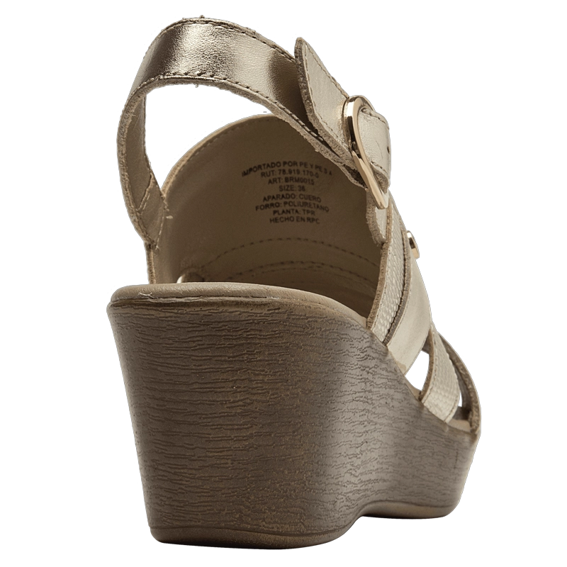 SANDALIA CASUAL MUJER BRUNO ROSSI - BRM0015 | DORADO - 3
